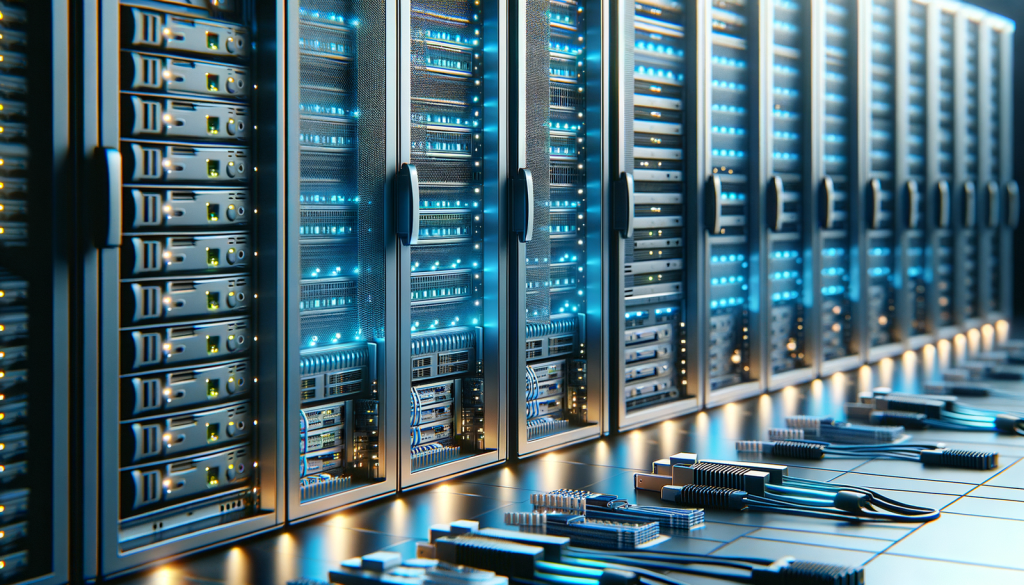 IBM-Aktie: Die Panik greift um sich! IBM-Serverraum mit blauen LED-Leuchten