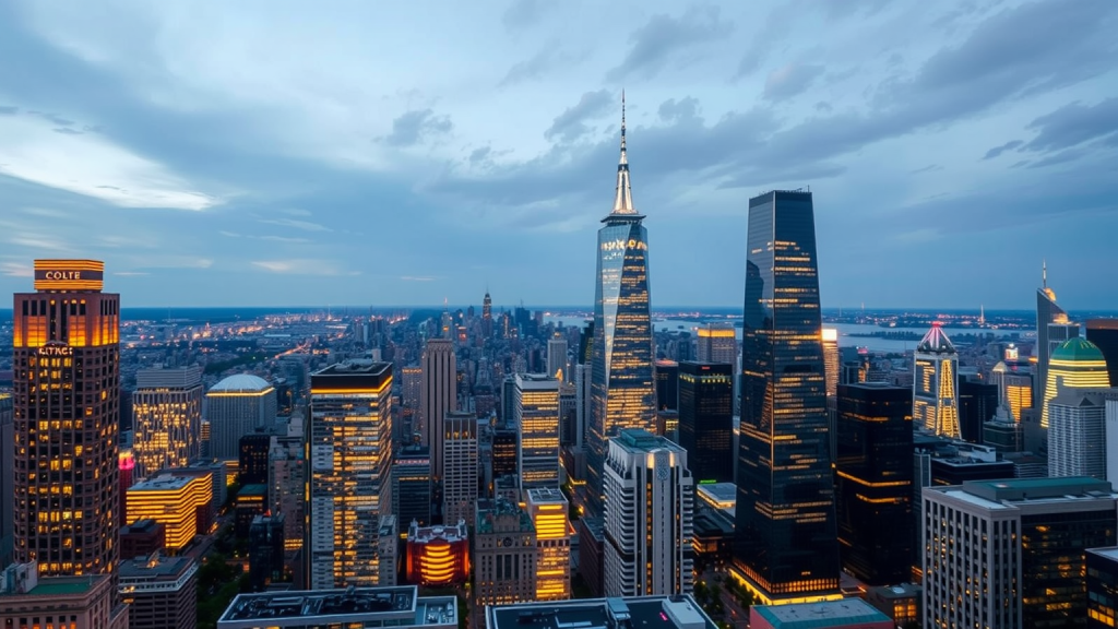 ImmunityBio-Aktie: Das Momentum könnte zurückkehren! Finanzviertel der Stadt bei Dämmerung