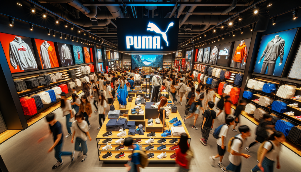 Puma-Aktie: Kommt jetzt der Breakout? Kunden in Puma-Filiale