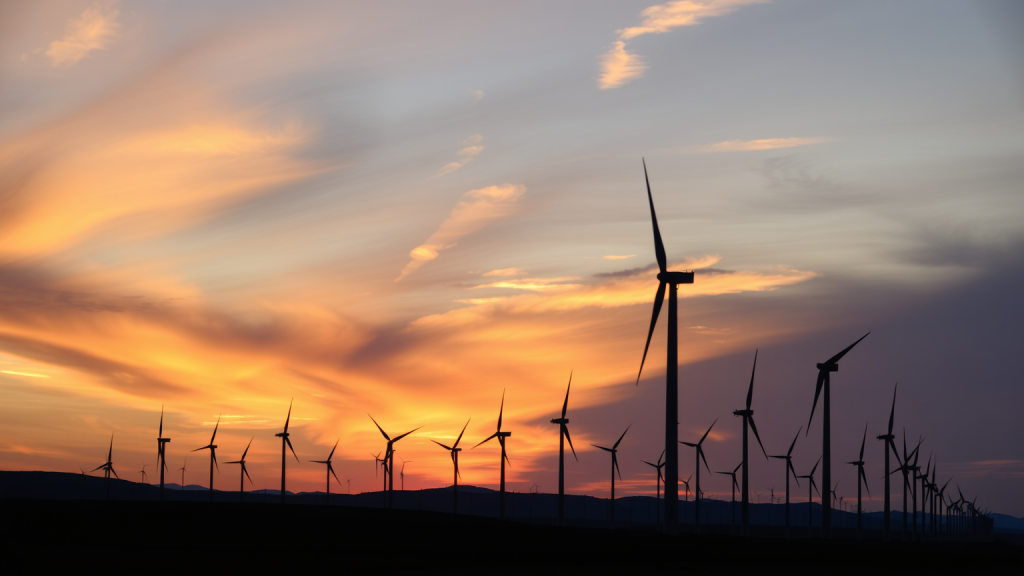 Windturbinen bei Morgengrauen