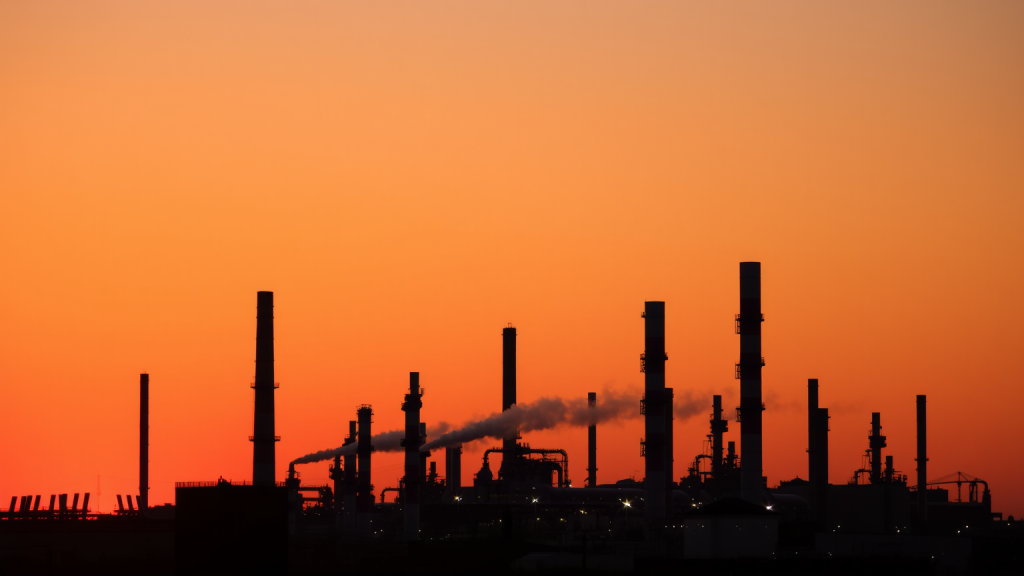BASF-Aktie: am Mehrjahreshoch – Neubewertung oder Abprall? Sonnenuntergang über BASF Ludwigshafen
