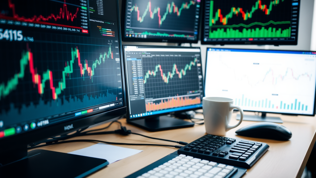 CarMax-Aktie: Besser als gedacht, schlechter als erhofft! Finanzanalysten-Schreibtisch mit Börsendiagrammen
