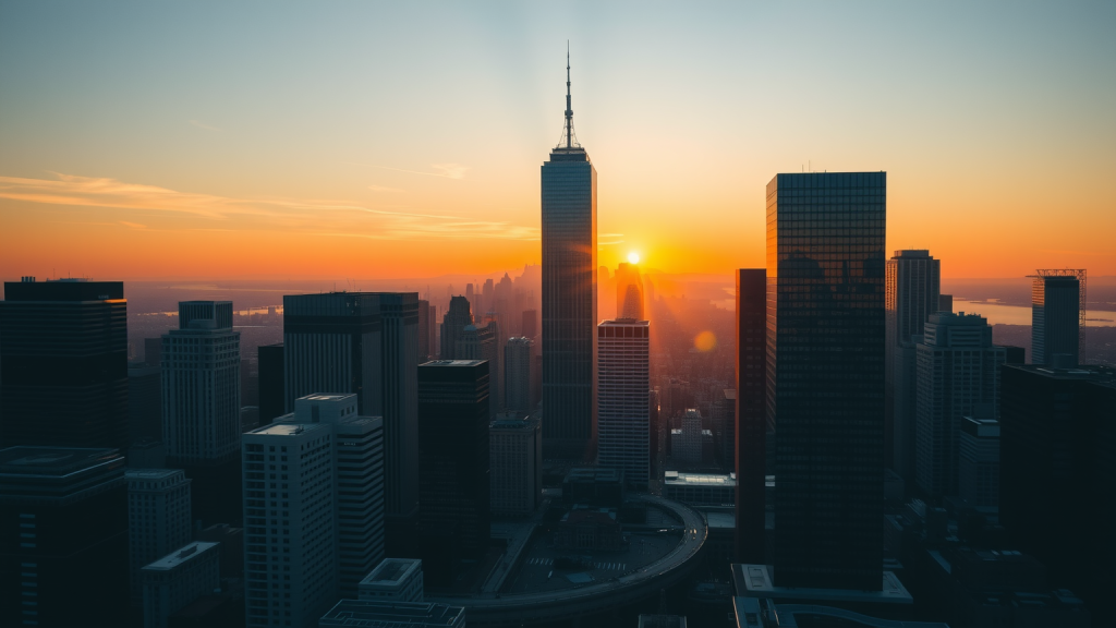 Finanzviertel im Morgengrauen