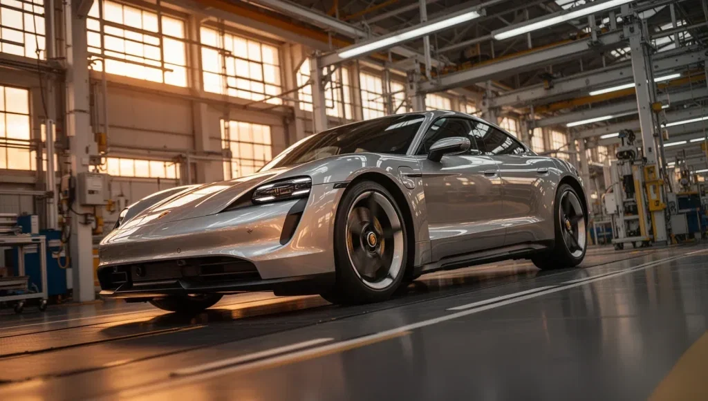 Porsche: Taycan-Fertigung in Zuffenhausen gestoppt Porsche AG Aktie - Beitragsbild