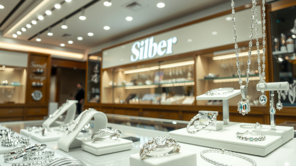 Silber Schmuck im Geschäft