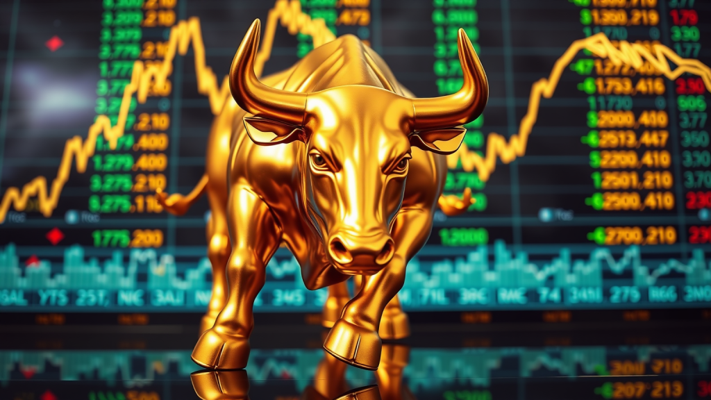 Silber Preis: 71,81 Dollar — Drei-Wochen-Tief Goldene Bullenstatue