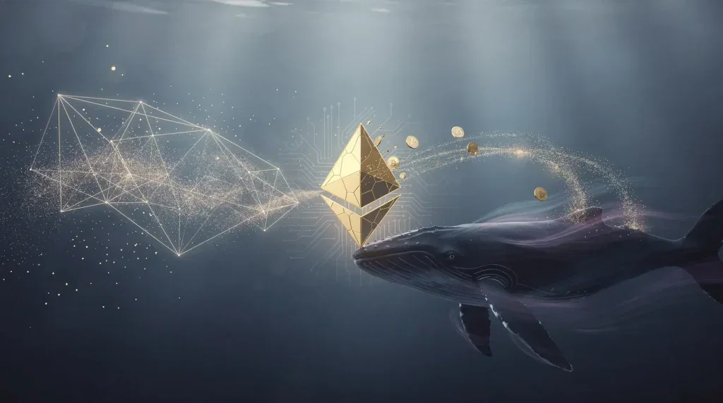 Ethereum: Wale kaufen, ETFs bluten Ethereum Aktie - Beitragsbild
