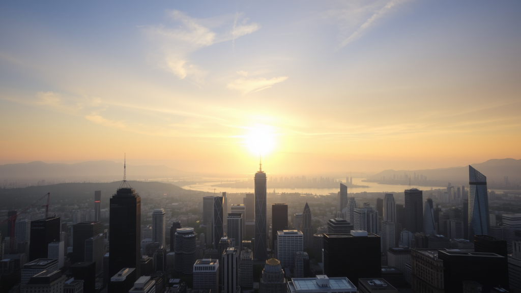 KOSPI: 4,63 Prozent Rally auf 8.123 Punkte Sonnenaufgang über Finanzviertel, neue Chancen.