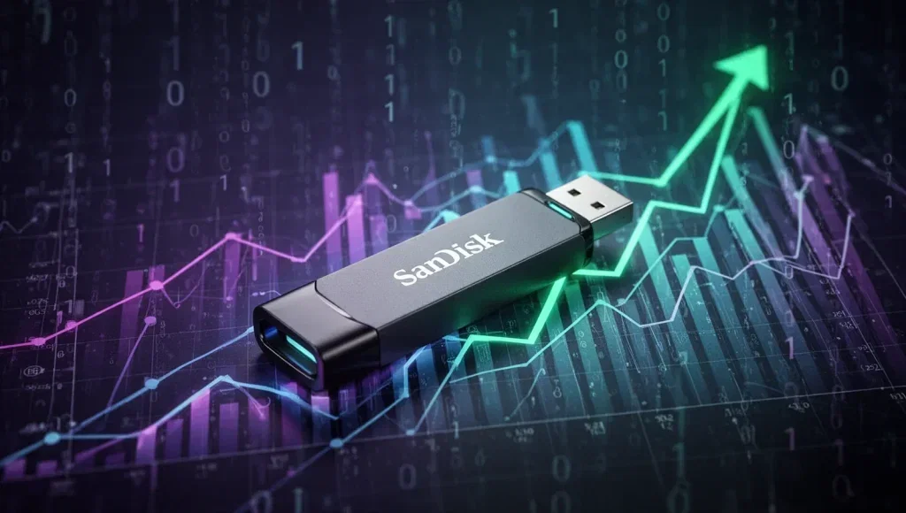 SanDisk: 5.900 Prozent seit Spin-off im Februar SANDISK Aktie - Beitragsbild