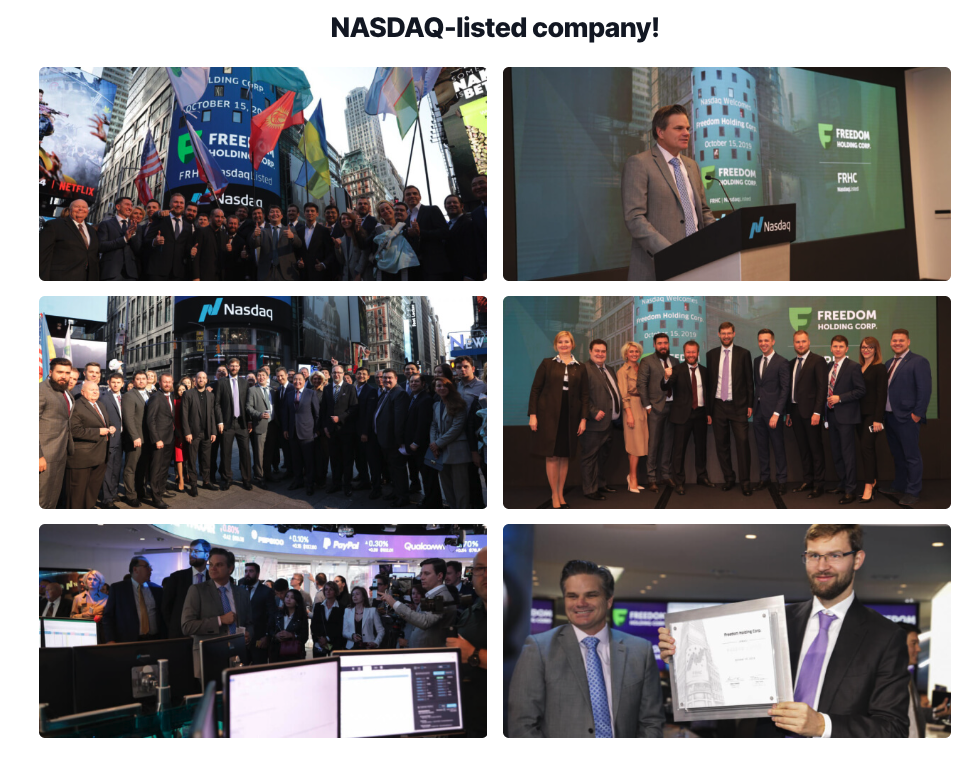 Freedom24 NASDAQ listed company
