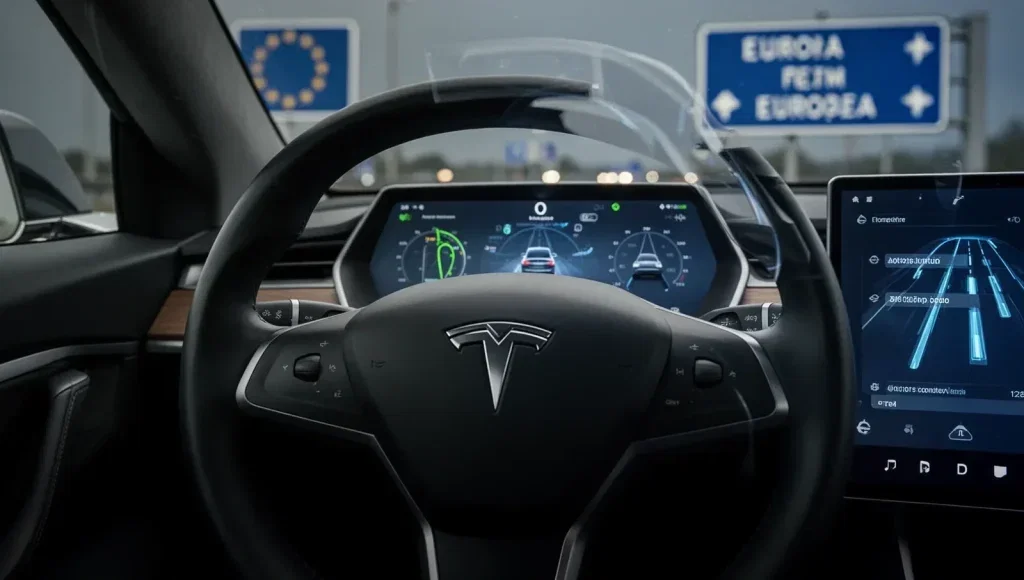 Tesla Aktie: Estland genehmigt FSD-Software Tesla Aktie - Beitragsbild