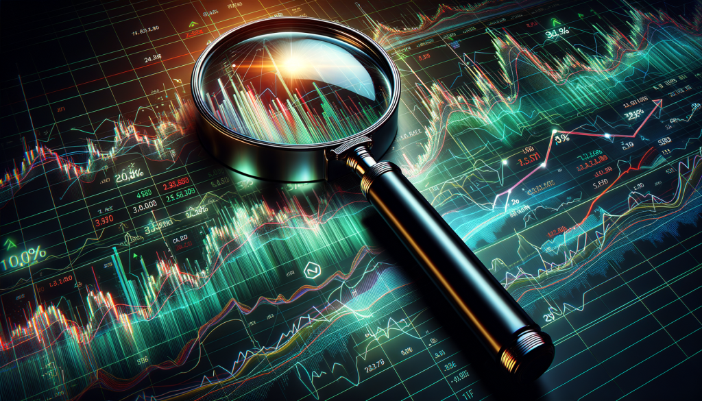 BigBear.ai: 29 Prozent der Aktien leerverkauft Lupe über Börsentickern und Diagrammen