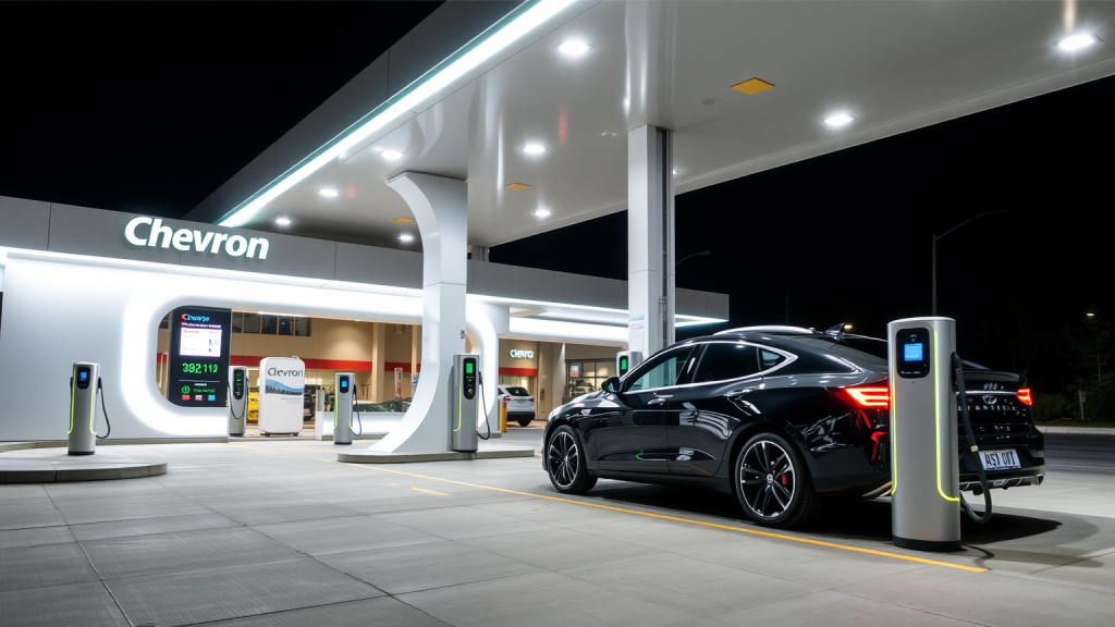 Chevron Aktie: 20-Jahres-Deal mit Microsoft Chevron-E-Tankstelle