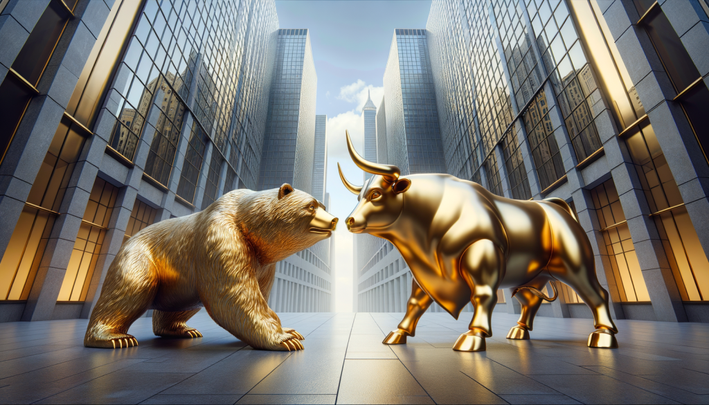 Goldman Sachs Aktie: 70-Milliarden-Deal an Land gezogen Goldenes Bulle-und-Bär-Symbol