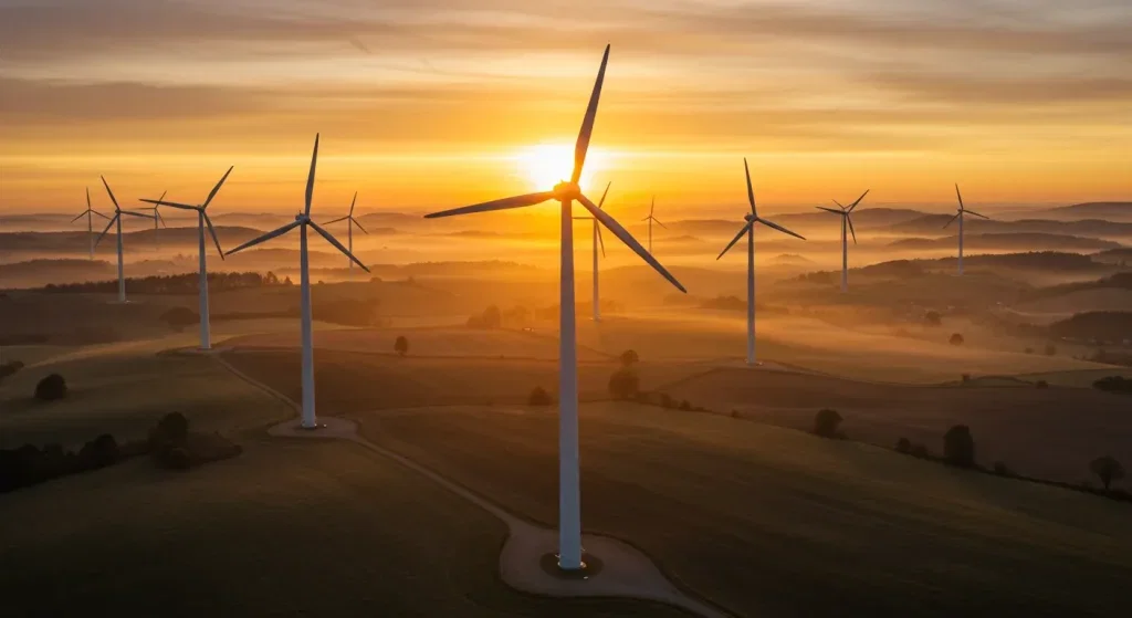 Nordex Aktie: 3.054 Megawatt im Q2 Visualisierung von Nordex-Aktienwachstum mit grüner Pfeil.