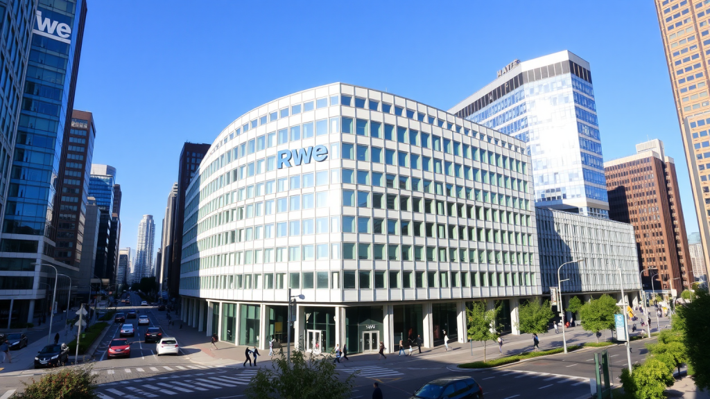RWE Aktie: Dogger Bank South vor Gericht RWE-Firmenzentrale in der Stadt