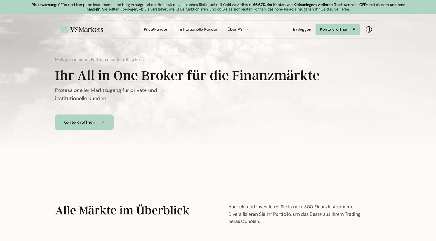 VS Markets Webseite
