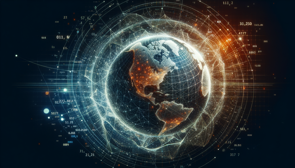 Cardano: Sprung gegen den Trend Abstrakte Weltkugel mit Linien