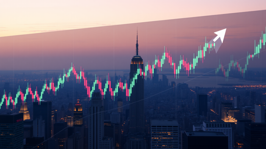 Ethereum: Bitmine kauft, der Markt zuckt nicht Börsenchart über Stadtlandschaft