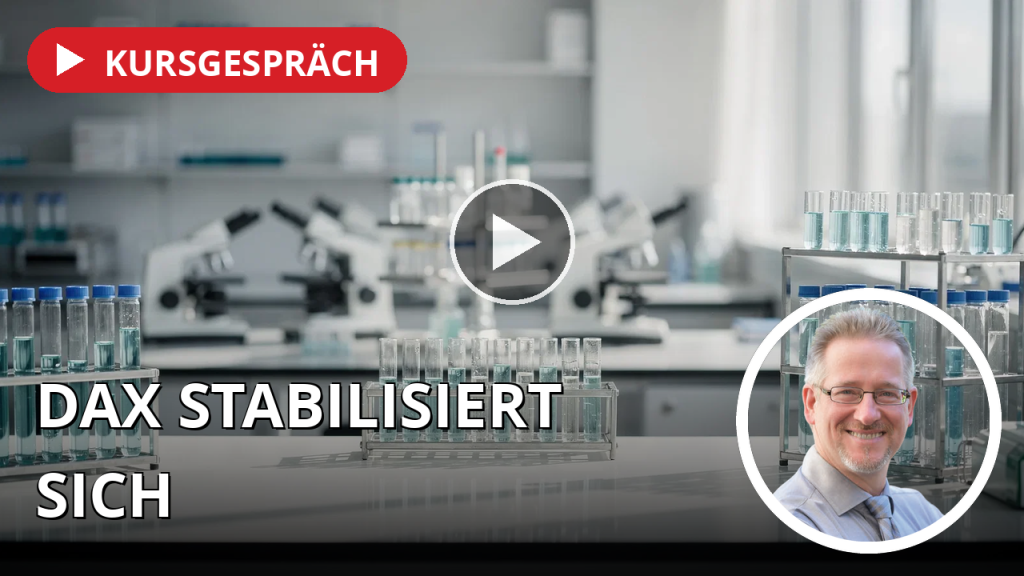 Moderna-Rallye setzt Gesundheitssektor in Brand, Chipwerte bleiben unter Druck Moderne Laborumgebung mit medizinischen Forschungsgeräten und Glasphiolen vor einem unscharfen Hintergrund.