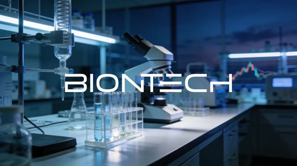 BioNTech Aktie: 6,2 Prozent Minus durch Novartis-Schock BioNTech Aktie - Beitragsbild (KI-generiertes Symbolbild)