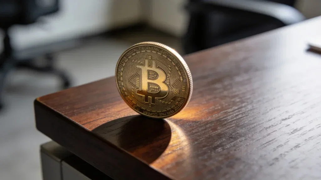 Bitcoin: Gold-Korrelation auf Rekordhoch Bitcoin Aktie - Beitragsbild (KI-generiertes Symbolbild)