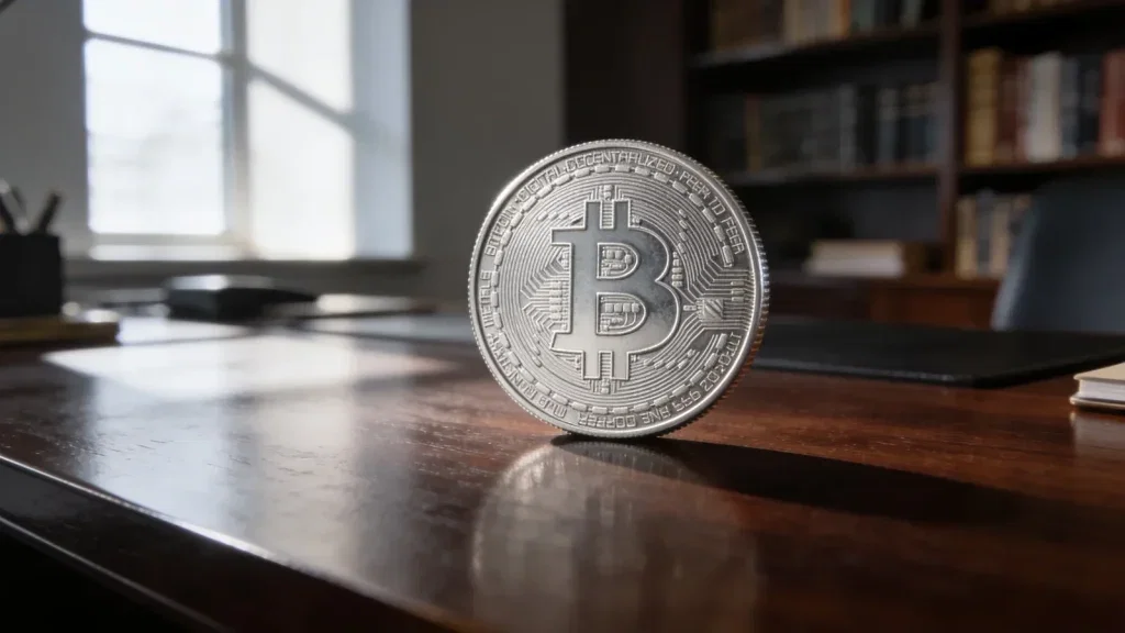 Bitcoin: Zinssorgen treffen auf Hack-Nachwehen Bitcoin Aktie - Beitragsbild (KI-generiertes Symbolbild)