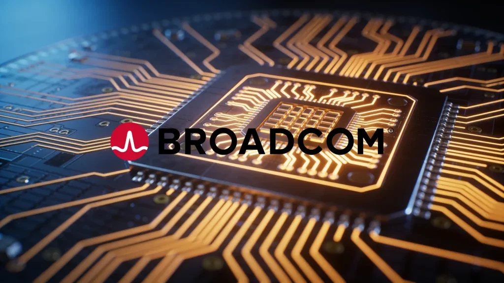 Broadcom Aktie: Kundenspezifische Chips sichern Vormachtstellung Broadcom Aktie - Beitragsbild (KI-generiertes Symbolbild)