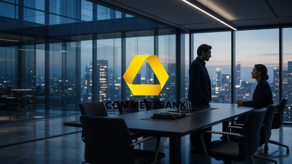 Commerzbank Aktie: Widerspricht Personal-Forderungen von UniCredit Commerzbank Aktie - Beitragsbild (KI-generiertes Symbolbild)