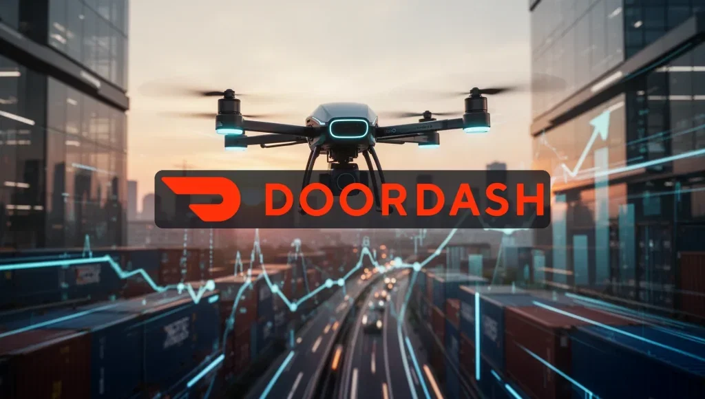 Doordash Aktie: Drohnen und Zahltag Doordash Aktie - Beitragsbild (KI-generiertes Symbolbild)