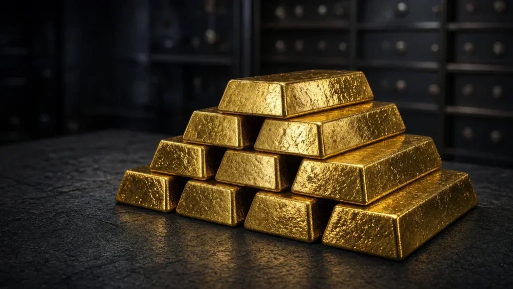 Gold: ETF-Bestände erreichen Allzeithoch Gold Aktie - Beitragsbild (KI-generiertes Symbolbild)