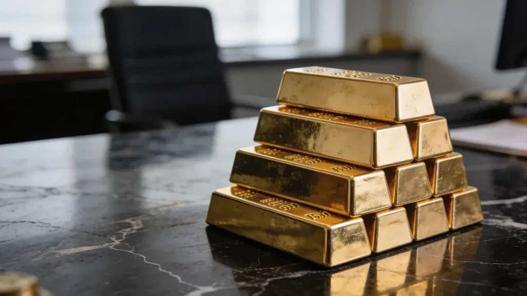 Gold: Société Générale peilt 5.000 Dollar an Gold Aktie - Beitragsbild (KI-generiertes Symbolbild)