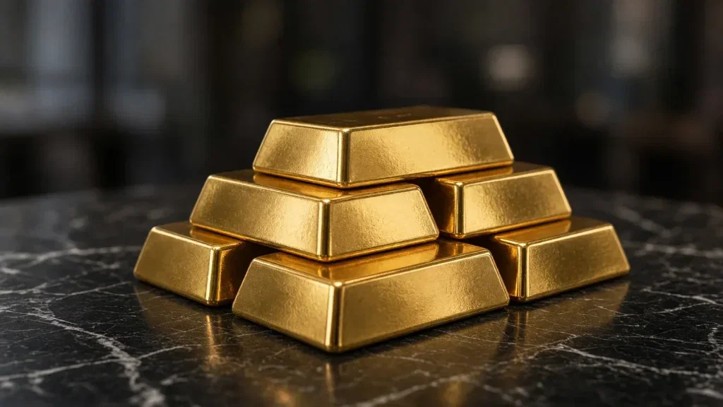 Gold: Zentralbanken stützen gegen tiefere Einbrüche Gold Aktie - Beitragsbild (KI-generiertes Symbolbild)