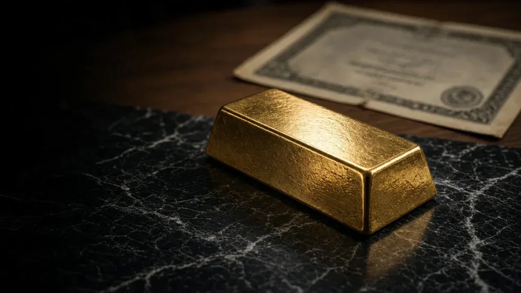 Gold Aktie - Beitragsbild (KI-generiertes Symbolbild)