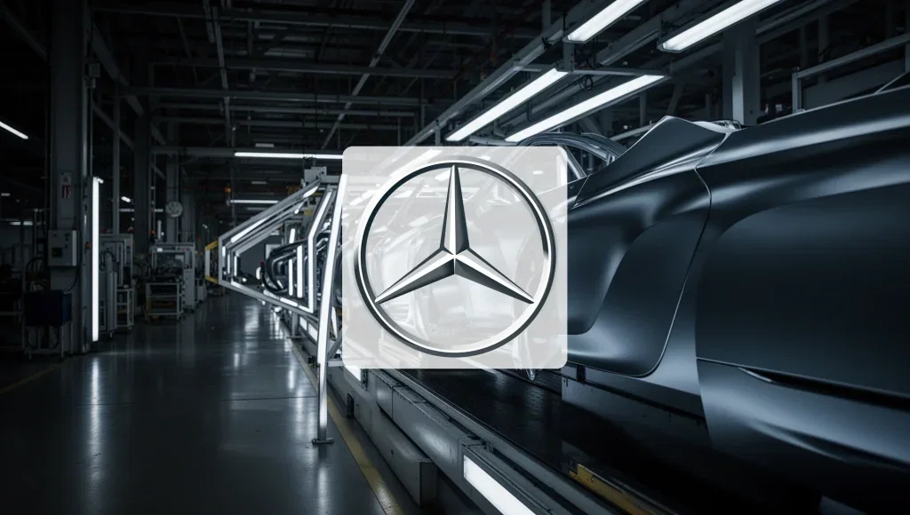 Mercedes-Benz Aktie: Autobranche verliert Rang Mercedes-Benz Aktie - Beitragsbild (KI-generiertes Symbolbild)
