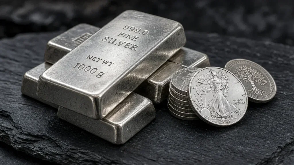 Silber Preis: 47 Prozent unter Jahreshoch Silber Preis Aktie - Beitragsbild (KI-generiertes Symbolbild)