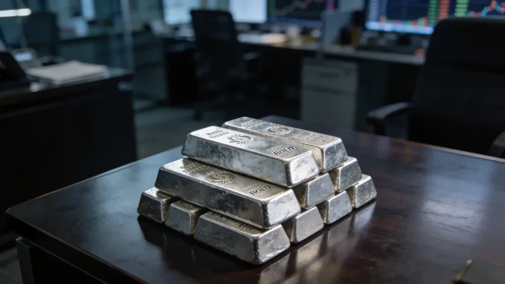 Silber Preis: 4 Prozent Einbruch nach US-Auktion Silber Preis Aktie - Beitragsbild (KI-generiertes Symbolbild)