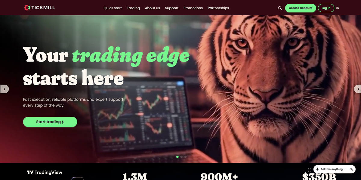 Tickmill Webseite