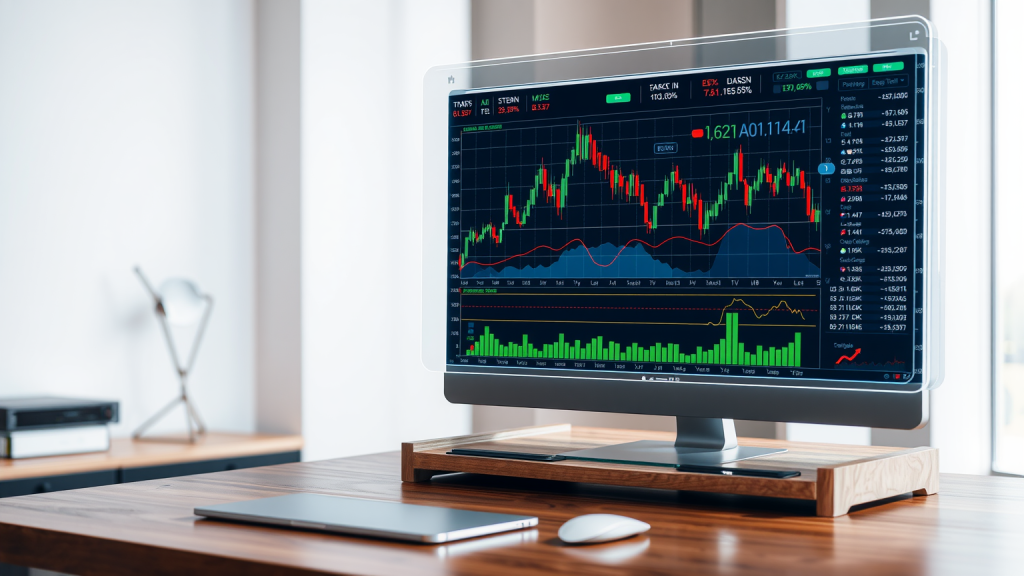 iShares MSCI EM IMI ETF: 52-Wochen-Hoch bei 49,56 Euro Futuristische holografische Darstellung von Börsentrends. (KI-generiertes Symbolbild)