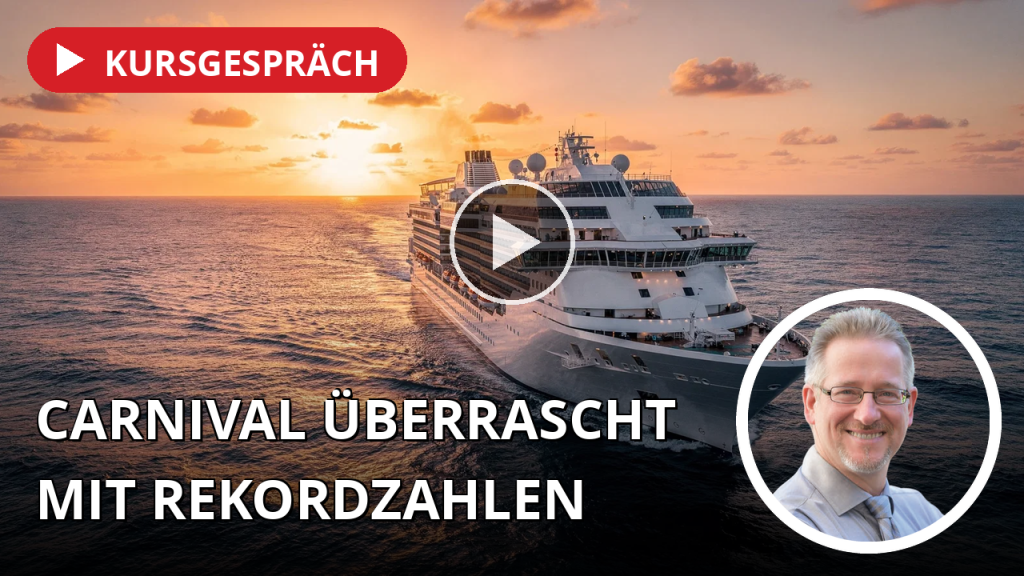 Kreuzfahrt-Rekord trotzt Ölpreis-Sorgen – OpenAI peilt Billionen-Bewertung an – China greift Nvidia mit eigener Software an Modernes Kreuzfahrtschiff bei Sonnenuntergang auf dem offenen Ozean.