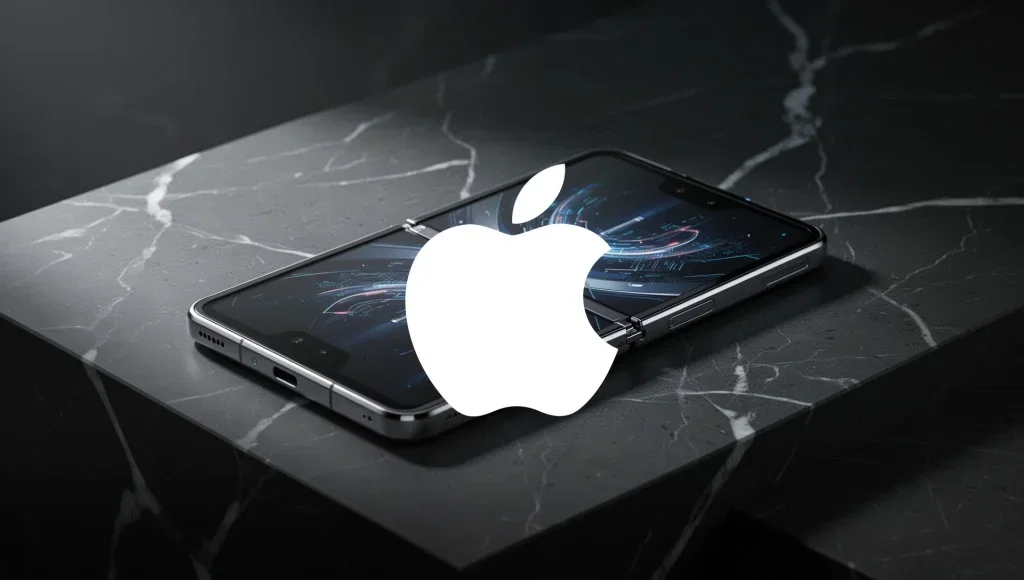 Apple Aktie: Falt-iPhone trifft Zweifel Apple Aktie - Beitragsbild (KI-generiertes Symbolbild)