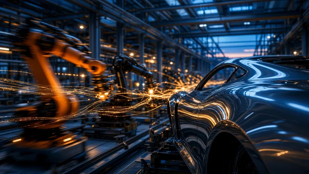 BMW Aktie: Wandel zum KI-orchestrierten Unternehmen geplant BMW Aktie - Beitragsbild (KI-generiertes Symbolbild)