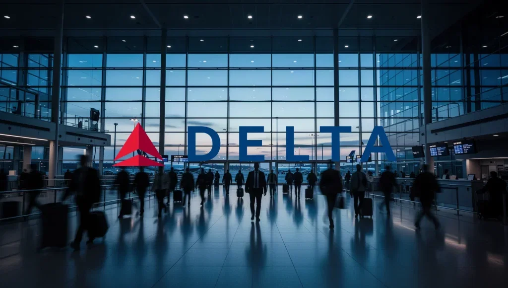 Delta Air Lines Aktie: Jahresgewinnprognose gesenkt Delta Air Lines Aktie - Beitragsbild (KI-generiertes Symbolbild)