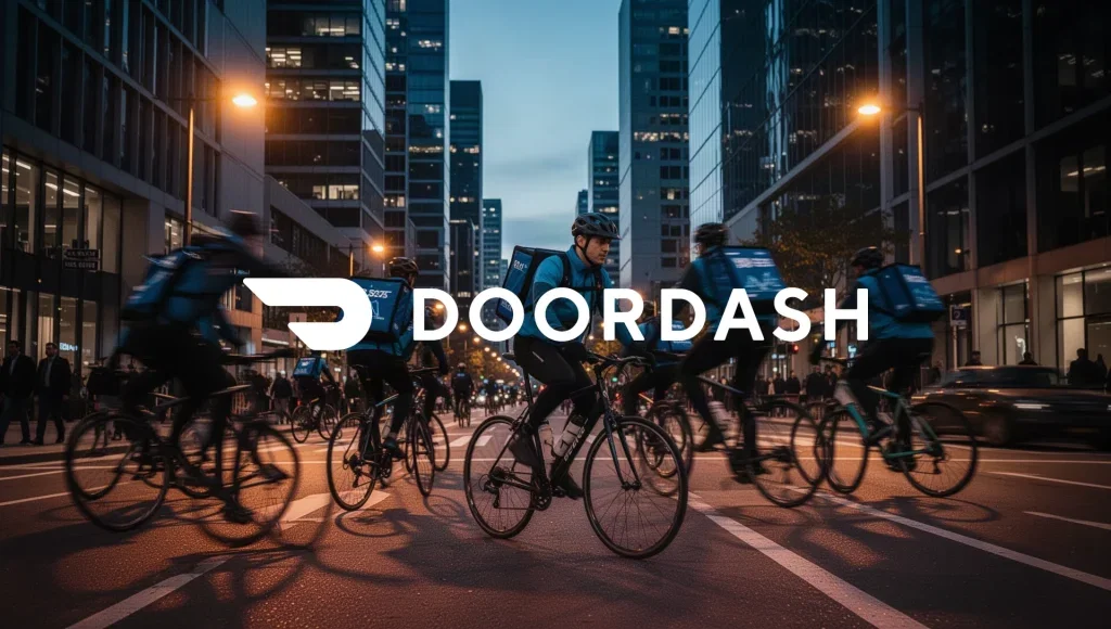 DoorDash Aktie: New Yorker Vergleich über Kurierlöhne Doordash Aktie - Beitragsbild (KI-generiertes Symbolbild)
