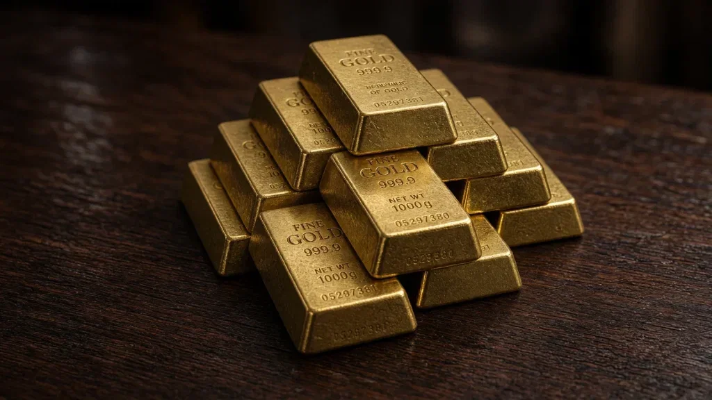 Gold: Größter Wochenverlust seit Juni Gold Aktie - Beitragsbild (KI-generiertes Symbolbild)