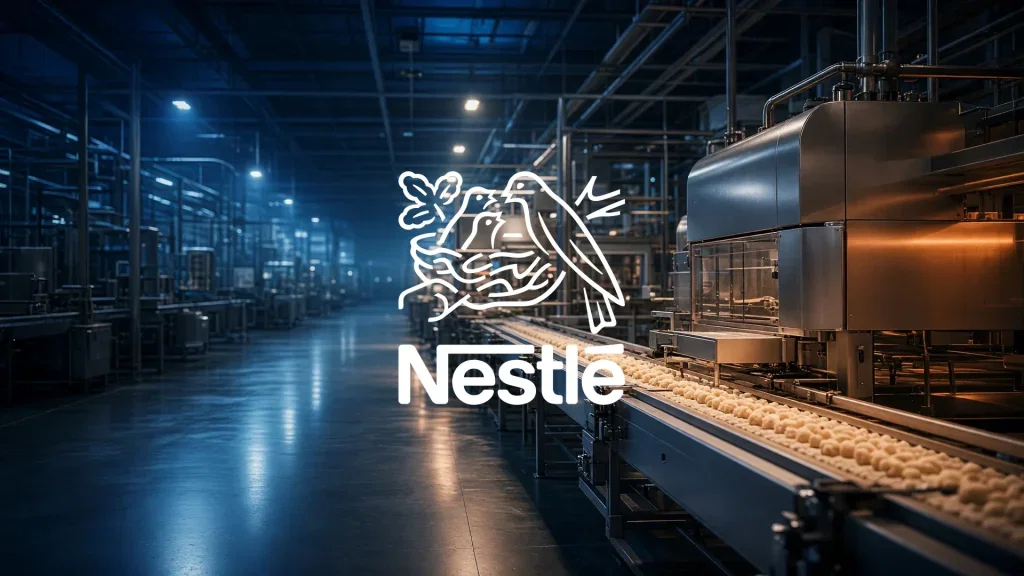 Nestle Aktie: Produktion wechselt nach Gaffney Nestle Aktie - Beitragsbild (KI-generiertes Symbolbild)