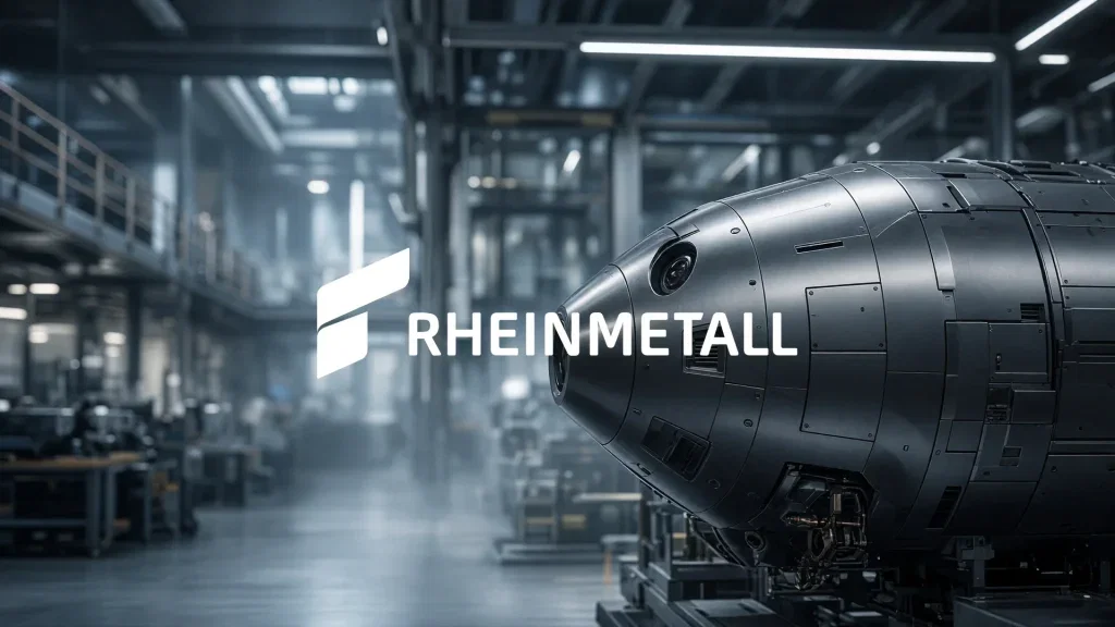 Rheinmetall Aktie: Telford-Geschützhalle eröffnet Rheinmetall Aktie - Beitragsbild (KI-generiertes Symbolbild)
