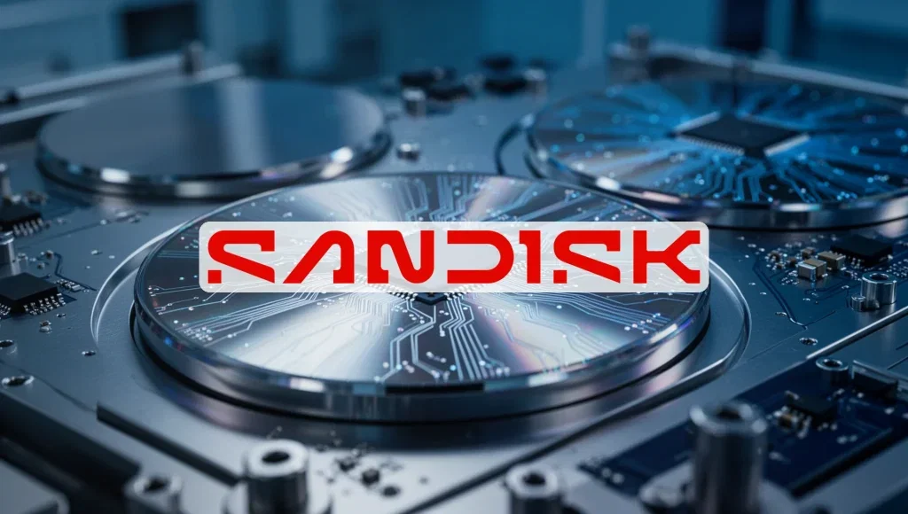 SANDISK Aktie - Beitragsbild (KI-generiertes Symbolbild)