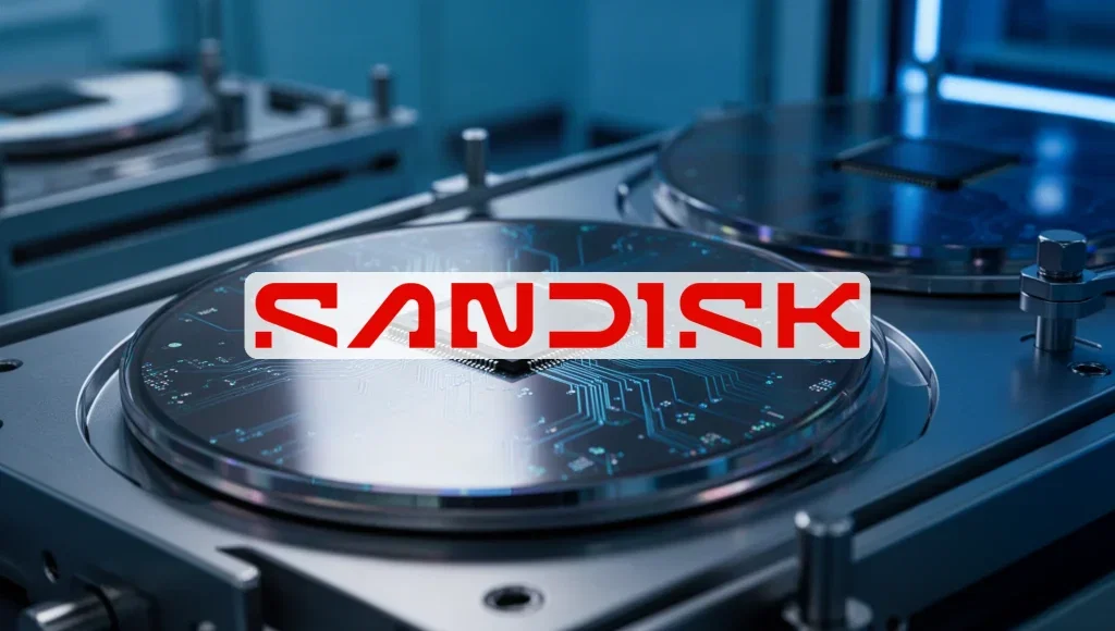 SANDISK: Aktie verliert nach Micron-Reaktion SANDISK Aktie - Beitragsbild (KI-generiertes Symbolbild)