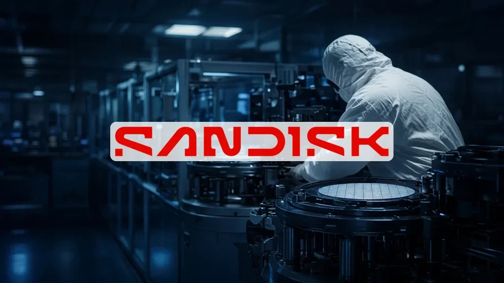 Sandisk Aktie: 13 % sind heute weg SANDISK Aktie - Beitragsbild (KI-generiertes Symbolbild)